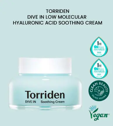 Torriden - DIVE-IN Low Molecular Hyaluronic Acid Soothing Cream 100ml